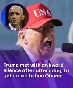 Ο Τραμπ αντιμετώπισε αμήχανη σιωπή όταν προσπάθησε να κάνει το πλήθος να γιουχάρει τον Ομπάμα