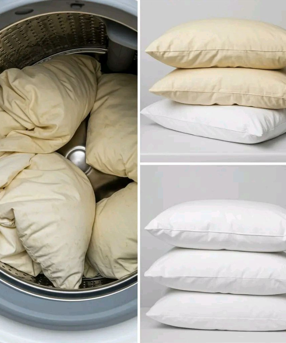 Πώς να πλύνετε μαξιλάρια που έχουν κιτρινίσει: 3 συμβουλές για να τα κάνετε λευκά σαν καινούργια