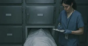 Ακούγοντας έναν απρόσμενο θόρυβο κάτω από το σεντόνι, η νοσοκόμα του νεκροτομείου αποφάσισε να σηκώσει την άκρη του: αυτό που είδε εκεί την έκανε να παγώσει από τον τρόμο