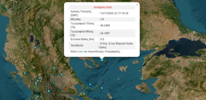 ΕΚΤΑΚΤΟ ΤΩΡΑ ΙΣΧΥΡΟΣ ΣΕΙΣΜΟΣ ΤΑΡΑΚΟΥΝΗΣΕ ΤΗΝ ΕΛΛΑΔΑ