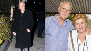 Κηδεία Γιώργου Παπαδάκη: Η σύζυγός του, Τίνα, έφτασε υποβασταζόμενη από τα παιδιά της