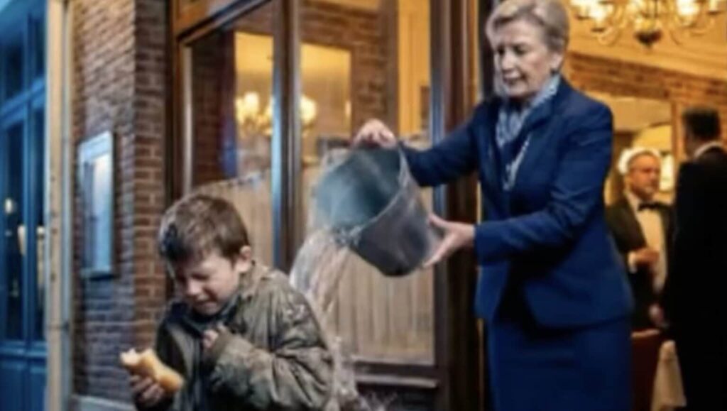 «Φύγε από εδώ!» ούρλιαξε η ιδιοκτήτρια του πολυτελούς εστιατορίου, καταβρέχοντας με νερό ένα άστεγο αγόρι που έτρεμε από το κρύο. Αλλά αυτό που συνέβη στη συνέχεια μέσα στο ίδιο το εστιατόριο ήταν ακόμη πιο σοκαριστικό.