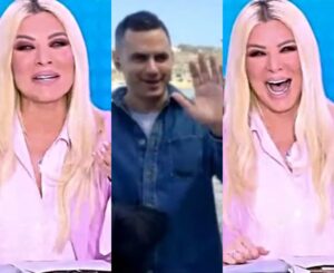 «Καλέ ο άνδρας μου!» – Η Καινούργιου έκανε ζωντανή σύνδεση με Μύκονο και πέρασε από πίσω ο Κουτσουμπής