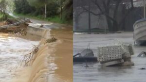 Συναγερμός σε πασίγνωστη πόλη της χώρας – Υπερχείλισε το ρέμα – «Ποτάμια» οι δρόμοι, παρασύρθηκαν οχήματα