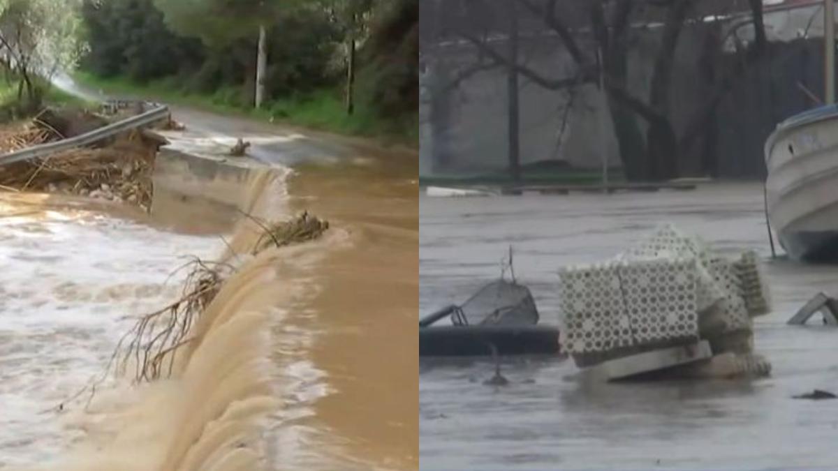 Συναγερμός σε πασίγνωστη πόλη της χώρας - Υπερχείλισε το ρέμα - «Ποτάμια» οι δρόμοι, παρασύρθηκαν οχήματα