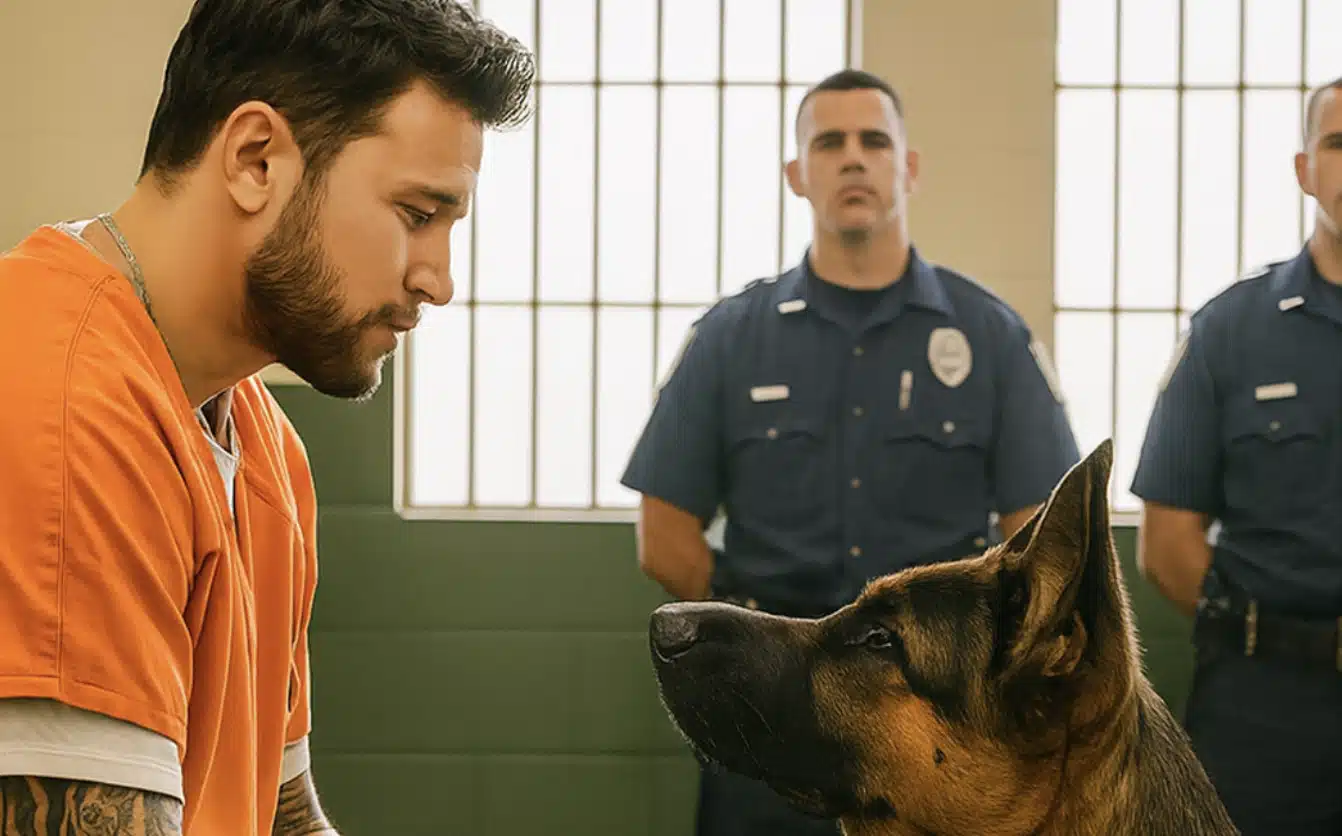 Η τελευταία επιθυμία ενός κρατουμένου ήταν να δει τον σκύλο του — αλλά όταν ο γερμανικός ποιμενικός ξέφυγε και όρμησε στην αγκαλιά του, συνέβη κάτι παράξενο