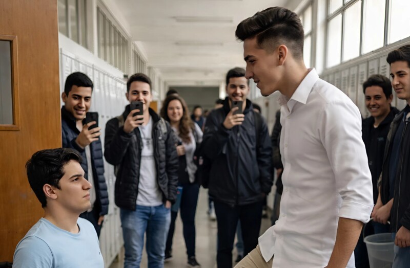 Σχολικοί νταήδες κορόιδευαν έναν συμμαθητή με αναπηρία, τον περιέλουσαν με παγωμένο νερό και κατέγραψαν τα πάντα με το τηλέφωνο, αλλά δεν μπορούσαν καν να φανταστούν πόσο θα μετάνιωναν για την πράξη τους λίγα μόλις λεπτά αργότερα