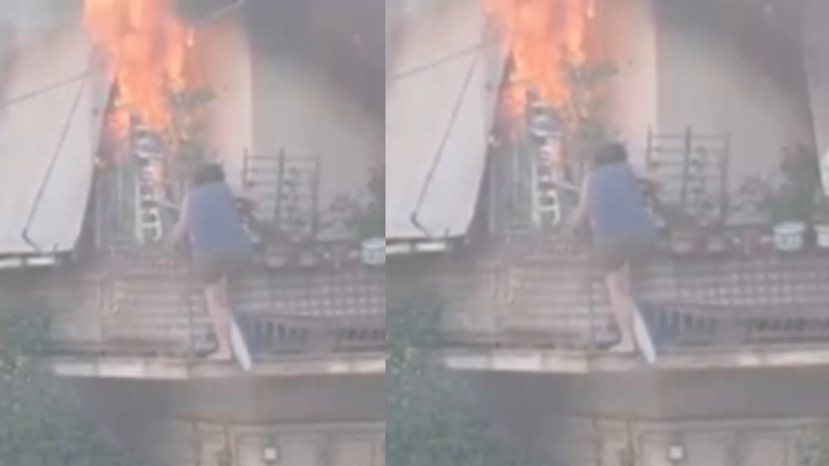 Φωτιά στην Καλλιθέα: Συγκλονιστικό βίντεο από την πτώση της γυναίκας από το μπαλκόνι – «Πήδα γιαγιά, θα σε πιάσω»
