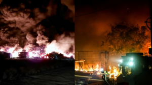 Λαρίσα: Μεγάλη μάχη με τις φλόγες στο εργοστάσιο ανακύκλωσης στο Ομορφοχώρι – Σημειώνονται εκρήξεις