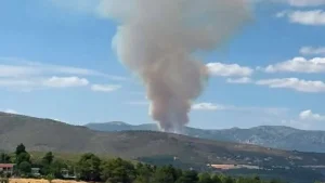 Μεγάλη φωτιά τώρα: Μάχη της Πυροσβεστικής, επιχειρούν 10 εναέρια μέσα – Ήχησε το 112