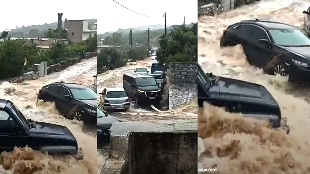 ΕΚΤΑΚΤΟ - Αυτοκίνητα παρασύρθηκαν πλημμύρισαν σπίτια από την καταιγίδα που χτύπησε  την περιοχή
