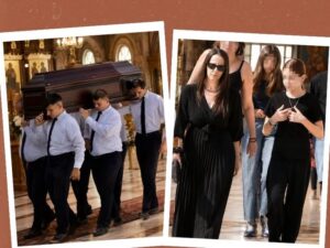 “Εγώ γιατί”: Ντυμένη στα μαύρα και απαρηγόρητη  η κόρη του Κόκοτα, Ριάνα στην κηδεία του – Τι ψέλλισε φτάνοντας στο ναό